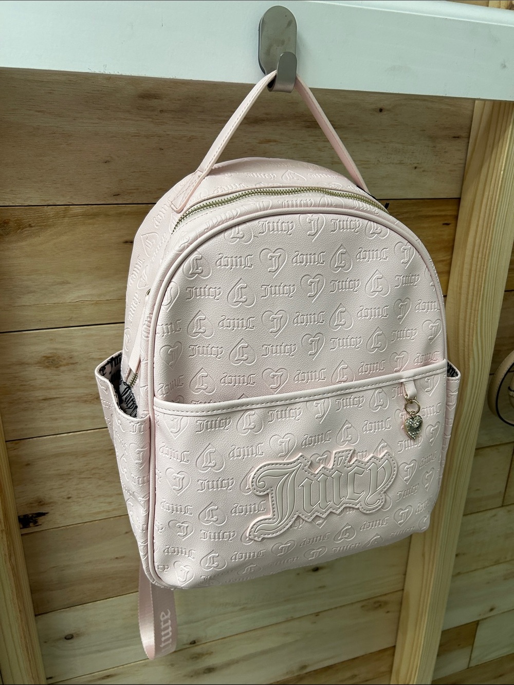 Juicy Couture Light Pink Embossed Mini Backpack